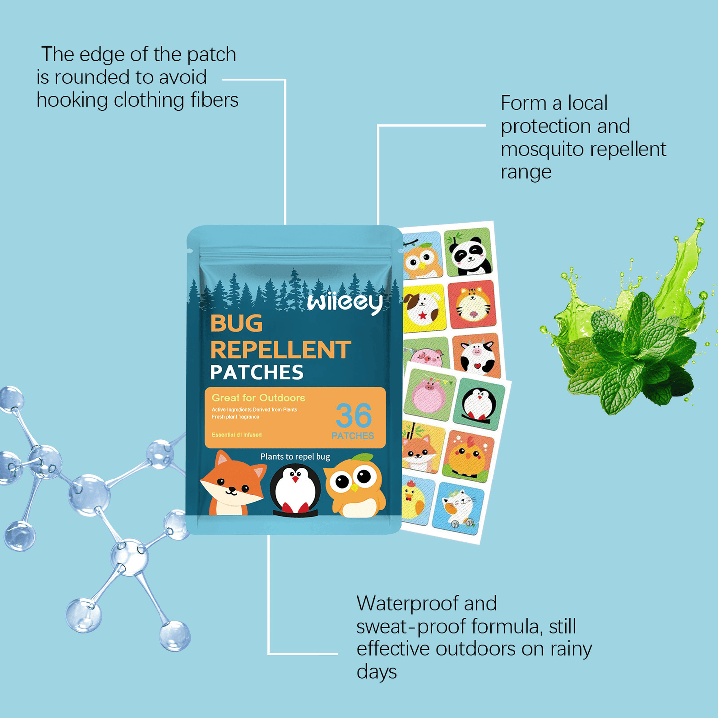 🔥Limited TimePromotion 50% OFF🔥 Mosquito Repellent Patches DEET-Free & Natural 36 PCS