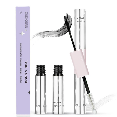 ✨ Waterproof Lash Cluster Glue – Bond & Seal, Black Adhesive for 72H Natural Hold, Latex-Free