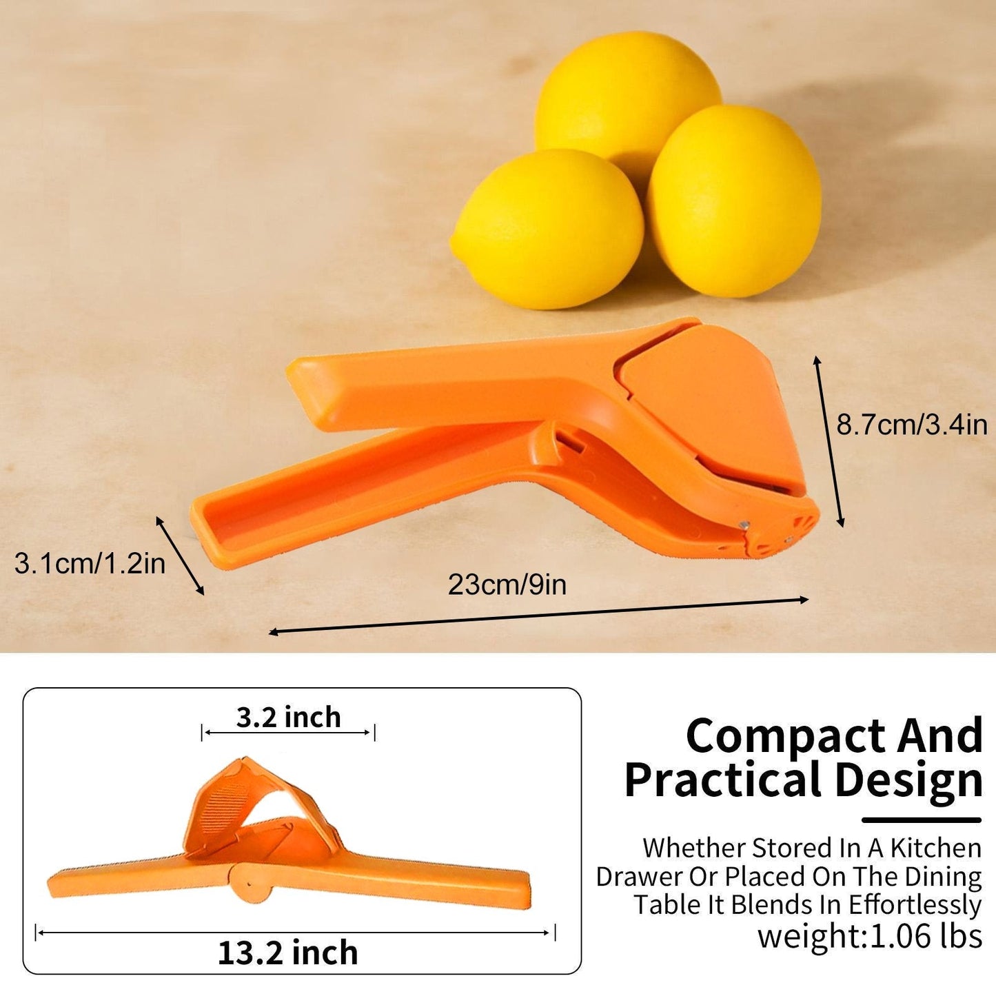Last Day 49% OFF🔥 Citrus Squeezer | PP – Handheld Juicer for Lemons, Limes & Oranges 🍋