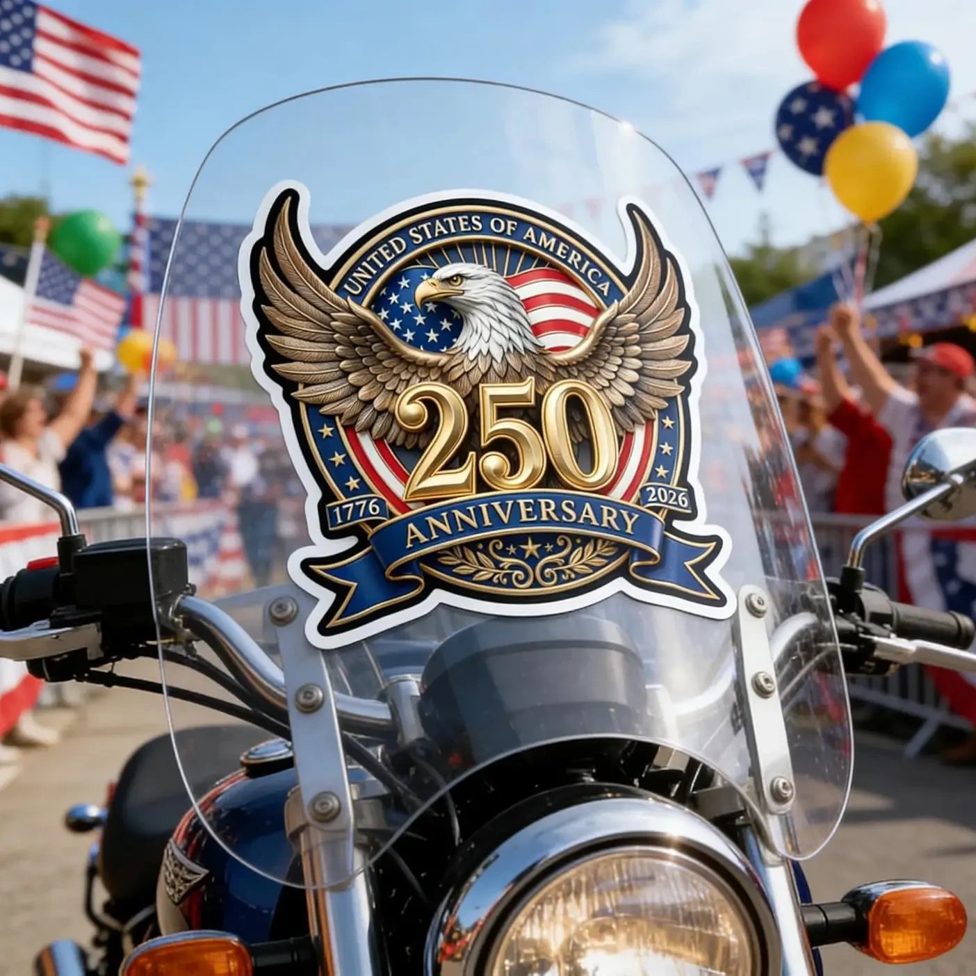 🔥🔥2PCS 250th Anniversary USA Car Decal Sticker Patriotic 4th of July Decorations 1776-2026 Vinyl