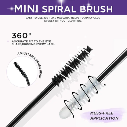 ✨ Waterproof Lash Cluster Glue – Bond & Seal, Black Adhesive for 72H Natural Hold, Latex-Free