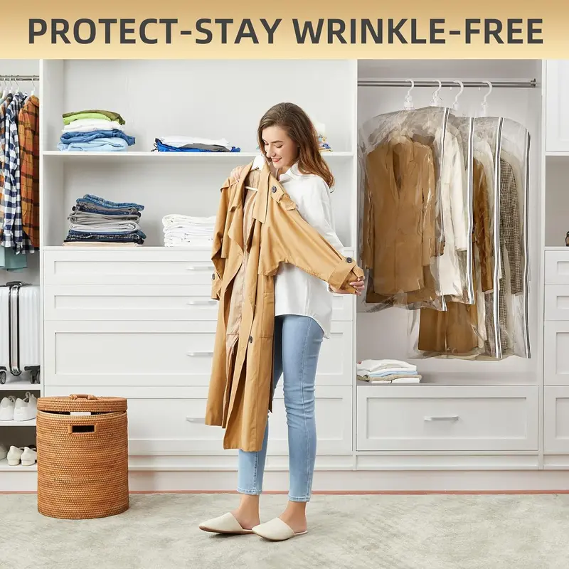 Hanging Wardrobe Savers – Compact Fold-Flat Bags for Seasonal Clothes & Linens