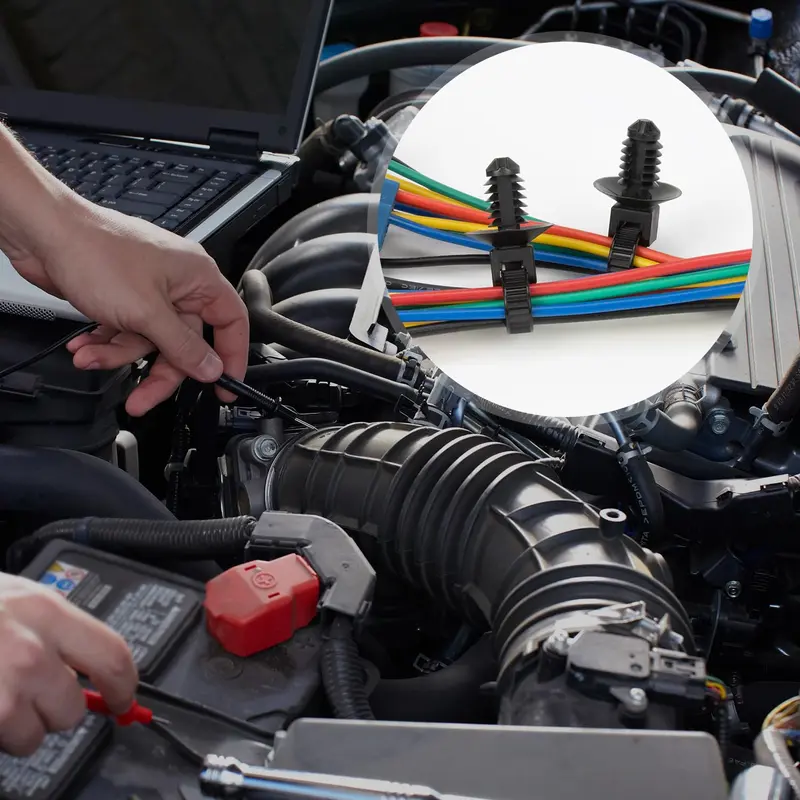 160PCS Push Mount Zip Ties – Self-Locking Nylon Cable Ties for Cars, Boats, Trailers & UTVs