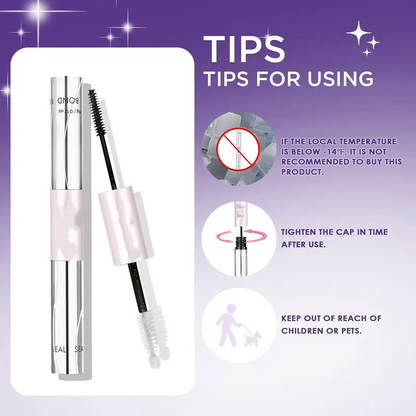 ✨ Waterproof Lash Cluster Glue – Bond & Seal, Black Adhesive for 72H Natural Hold, Latex-Free