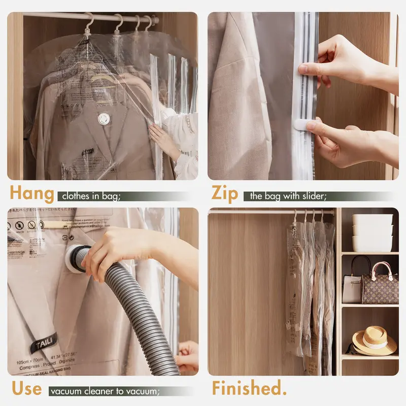 Hanging Wardrobe Savers – Compact Fold-Flat Bags for Seasonal Clothes & Linens