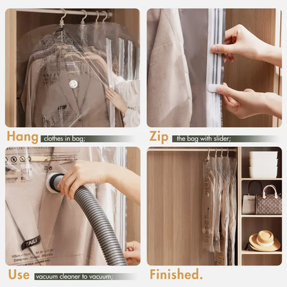 Hanging Wardrobe Savers – Compact Fold-Flat Bags for Seasonal Clothes & Linens