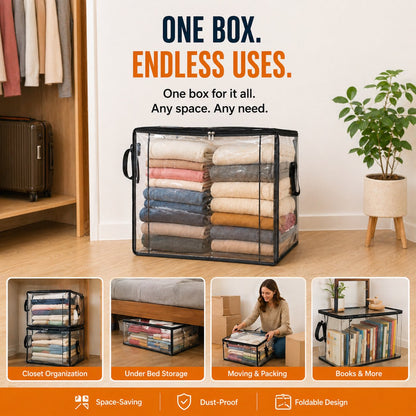 🎁 Last Day Sale 49% 📦Large Heavy-Duty Clear Storage Bag for Clothes, Bedding & Moving