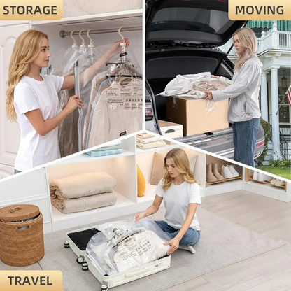 Hanging Wardrobe Savers – Compact Fold-Flat Bags for Seasonal Clothes & Linens