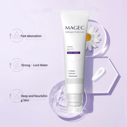 Reduces Wrinkles and Double Chin,Five Rollers for All Around Massage,Neck Firming Cream