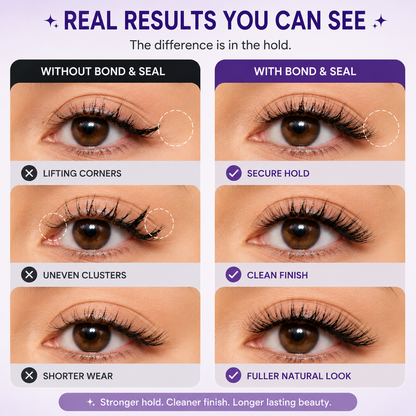 ✨ Waterproof Lash Cluster Glue – Bond & Seal, Black Adhesive for 72H Natural Hold, Latex-Free