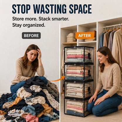 🎁 Last Day Sale 49% 📦Large Heavy-Duty Clear Storage Bag for Clothes, Bedding & Moving