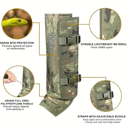 Snake-Resistant Leg Gaiters – Protective Outdoor Gear for Hiking, Hunting & Camping